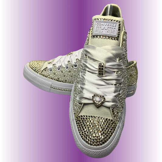 Pearl & Rhinestone Low Top Converse